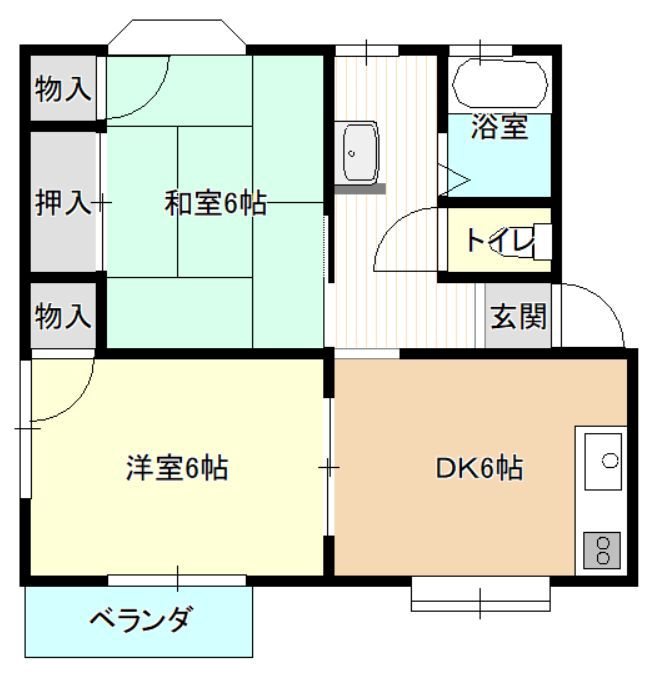 ベルデュールⅡ 201号室 間取り