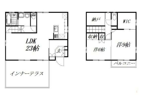 三方原町戸建て 間取り図