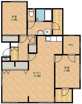 ライトアップ萩丘２番館 212号室 間取り