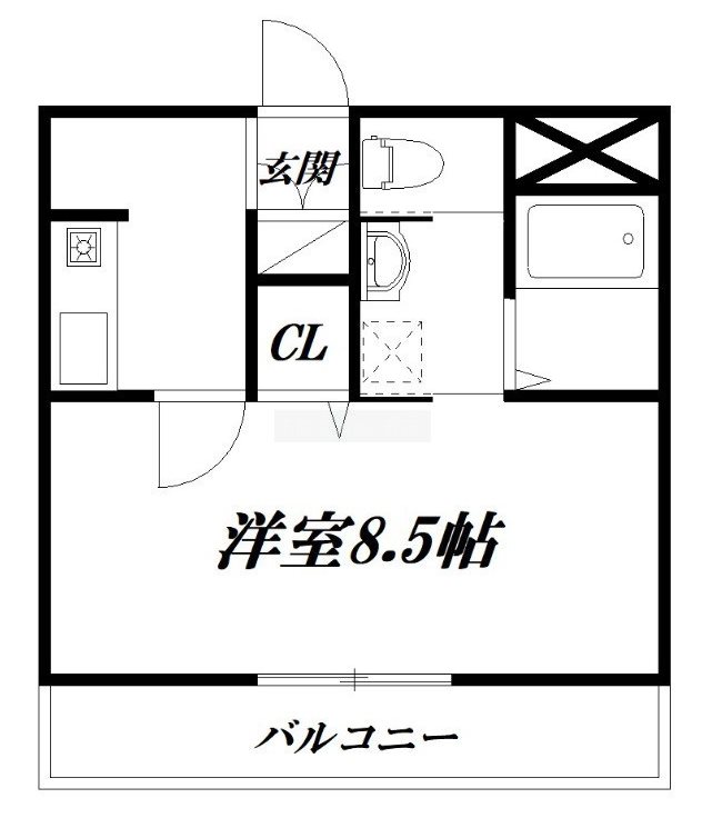 クラシコ 105号室 間取り