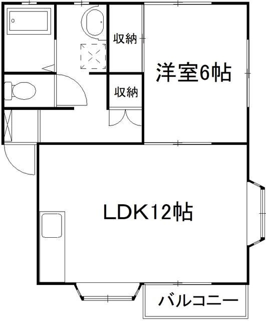 コーポシオンB 202号室 間取り