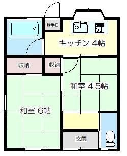 中泉川島貸家 間取り図