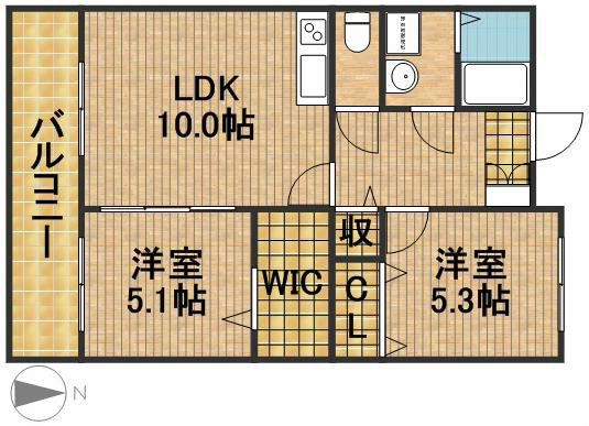 FGM２nd（エフジーエムセカンド） 403号室 間取り