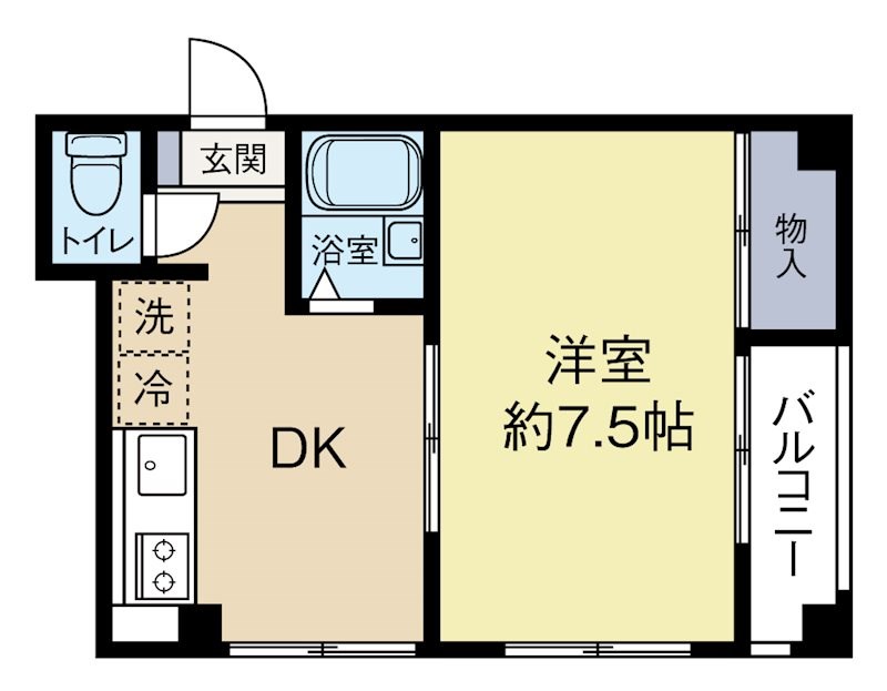 コーポカメリア 2A号室 間取り