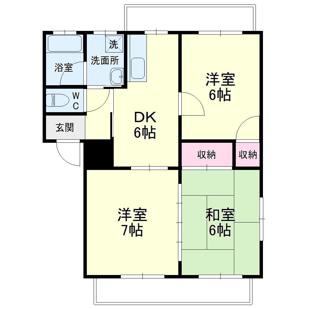 シンフォニーＢ 202号室 間取り