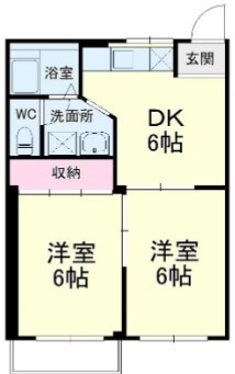 ドミールⅡ 102号室 間取り