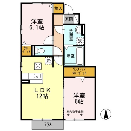 棒屋第２半田ハイツ 102号室 間取り