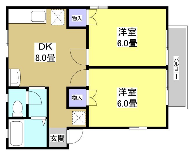 水野ハイツ 108号室 間取り