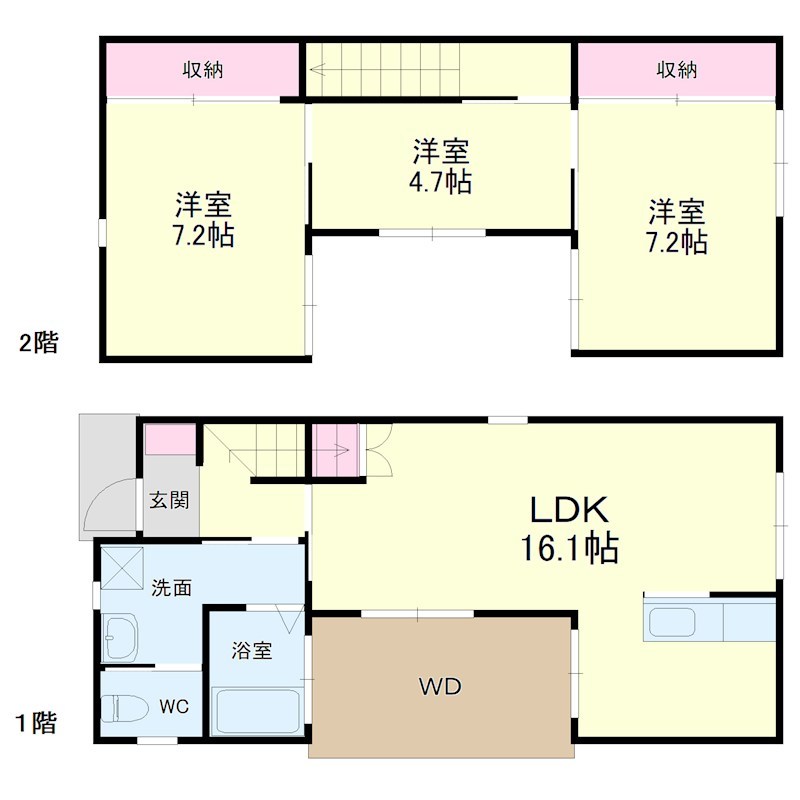 キャレブランTK十軒町 C号室 間取り