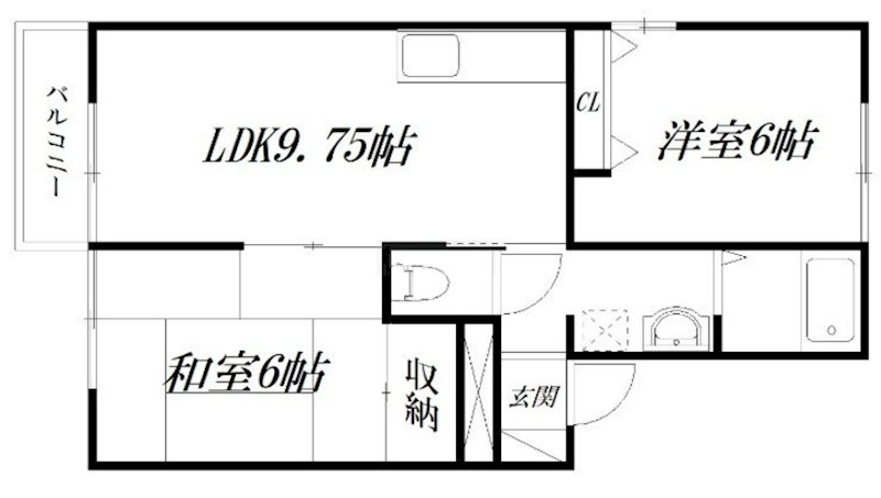 トルナーレ内野 202号室 間取り