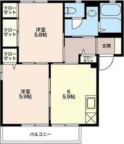 ファンティスA 202号室 間取り