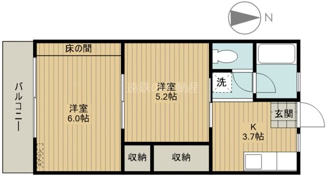 パールハイム 105号室 間取り