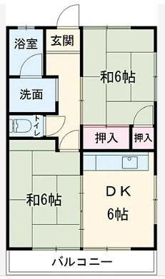 コーポショウサン Ⅱ 201号室 間取り