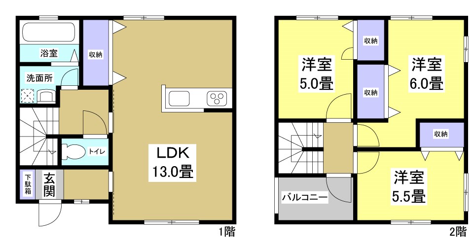 ディアドールA 2号室 間取り