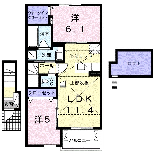 グレイス　フォレスト 203号室 間取り