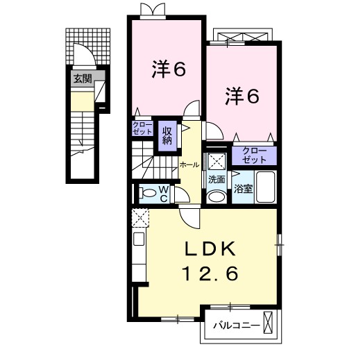 ブランドールⅠ 201号室 間取り