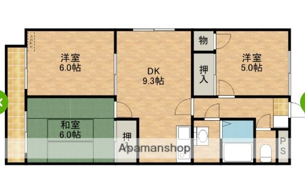 マンション景桜 301号室 間取り