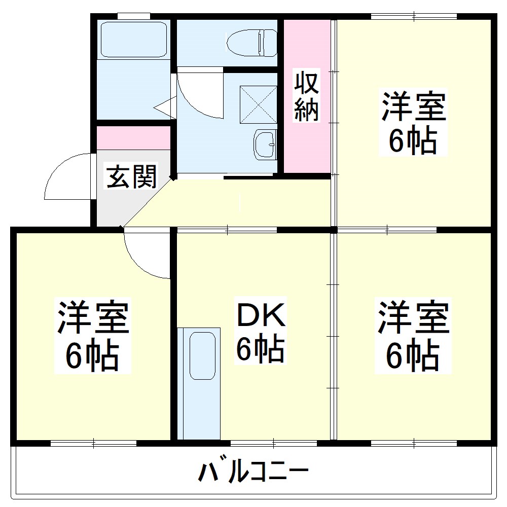 サンシティＣ 103号室 間取り