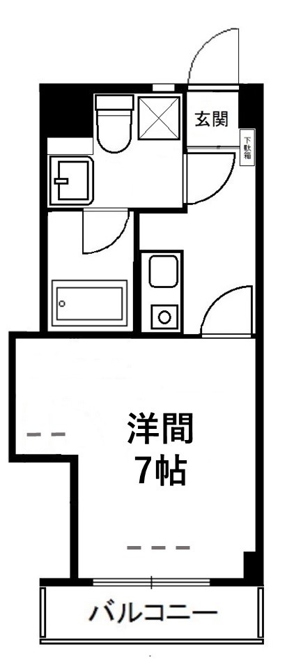 サンリバーハイツ 103号室 間取り