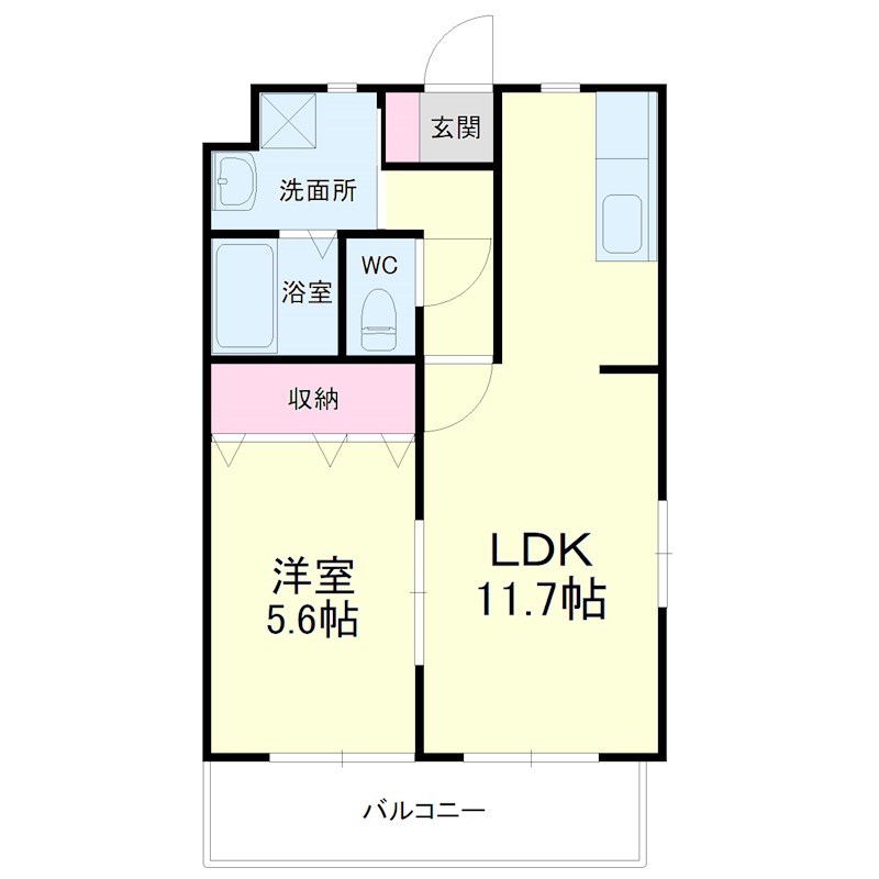 ウィング・イヌイ 402号室 間取り