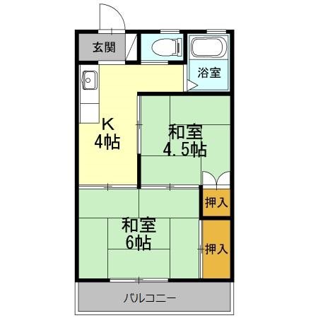 ビラシャングリラ 103号室 間取り