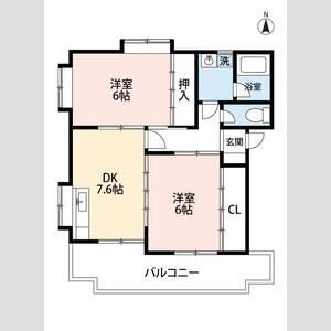 コーポフォーリーフ　A 202号室 間取り