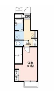 ホークⅡ 104号室 間取り