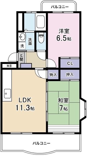 サンシャイン 301号室 間取り