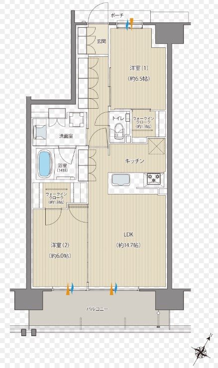 ブライトタウン天竜川駅前フレシア(0608) 0608号室 間取り