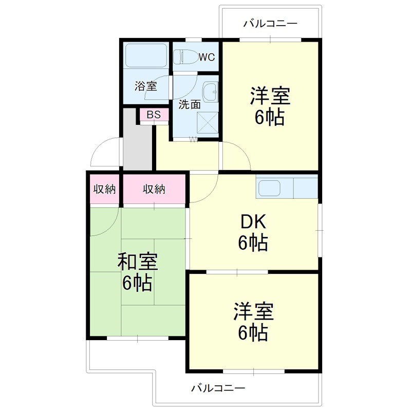 マンションロイヤルアイリス 201号室 間取り