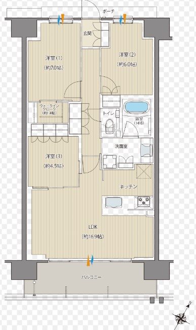 ブライトタウン天竜川駅前フレシア(1107) 1107号室 間取り