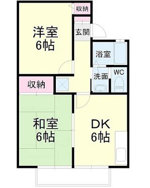 ファミールA 201号室 間取り