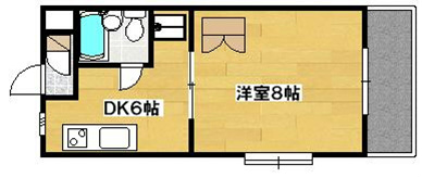 ベストライフ八洲 206号室 間取り