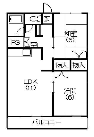 ビレッタ蜆塚S S3-2号室 間取り