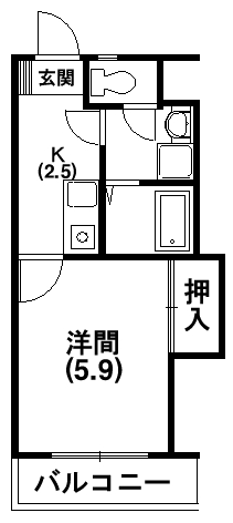 ホワイトコーポⅠ 304号室 間取り