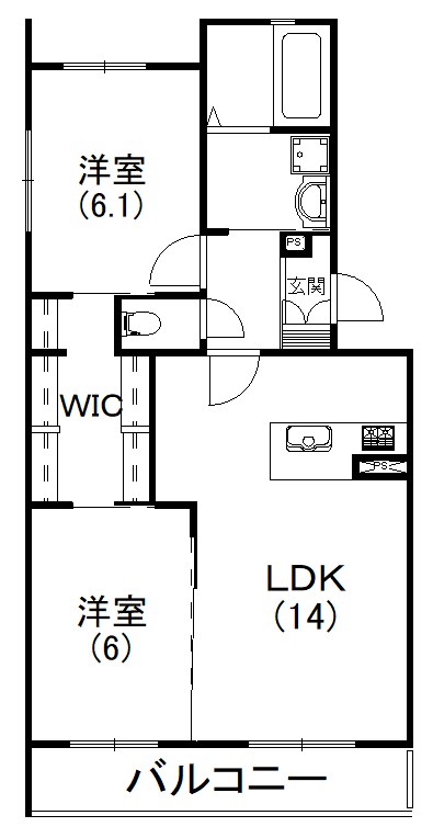 D.P.ガーデンプレイス 104号室 間取り