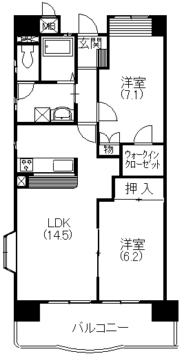 クオーリ 205号室 間取り