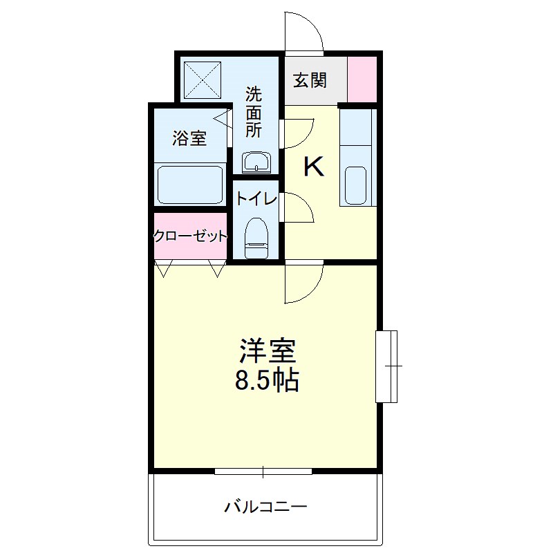 インフィニート 101号室 間取り