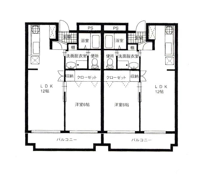 シャトレ壱番館 303号室 間取り