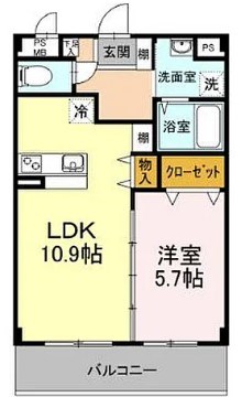 エスペランサ 208号室 間取り