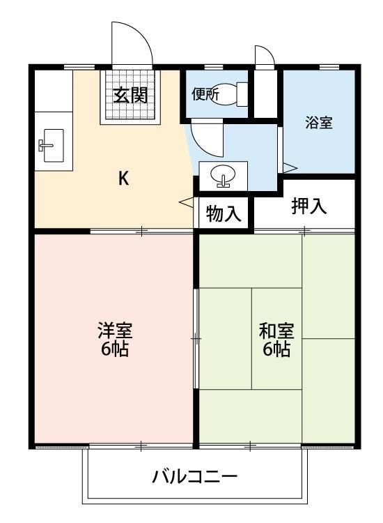 富士見コーポ 203号室 間取り