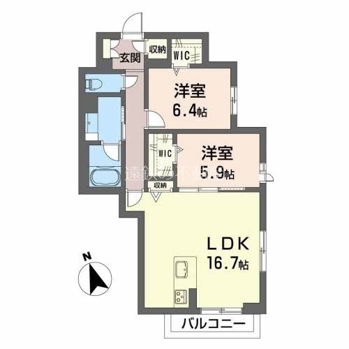 ベレオ助信町 間取り図