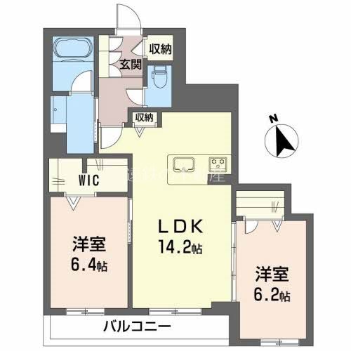 ベレオ助信町 102号室 間取り