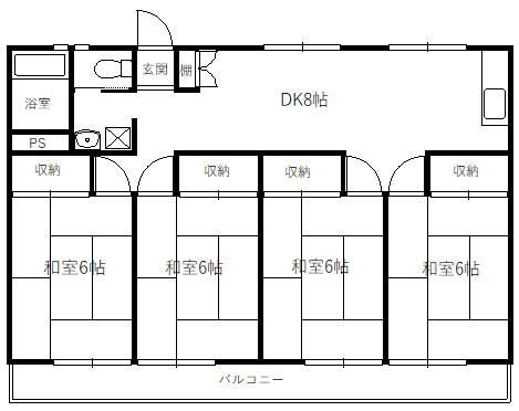 ハイツバロン 1C号室 間取り