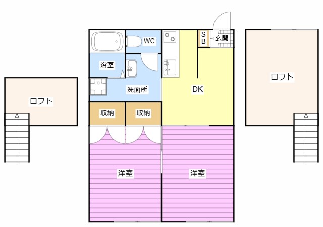 ほたるⅤ 201号室 間取り