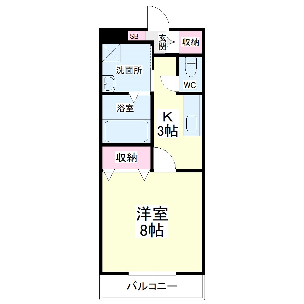 パークスクエア 303号室 間取り