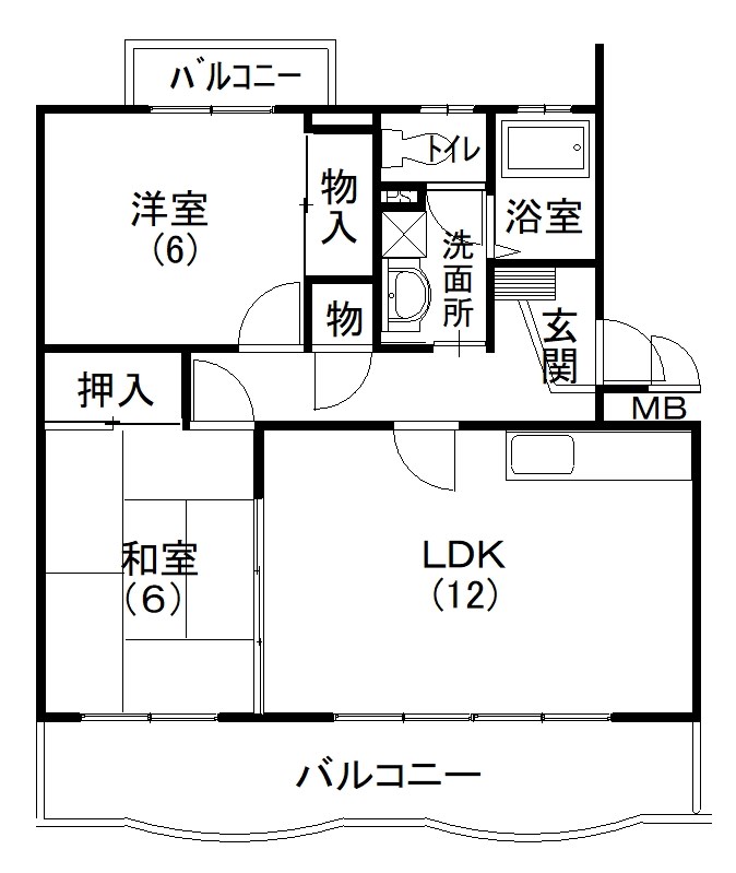 カテリーナ 205号室 間取り