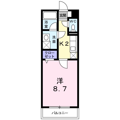 ジェンテ 105号室 間取り