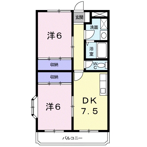 ユーパレス 205号室 間取り