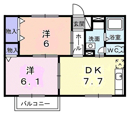 アルコ　バレーノ 202号室 間取り